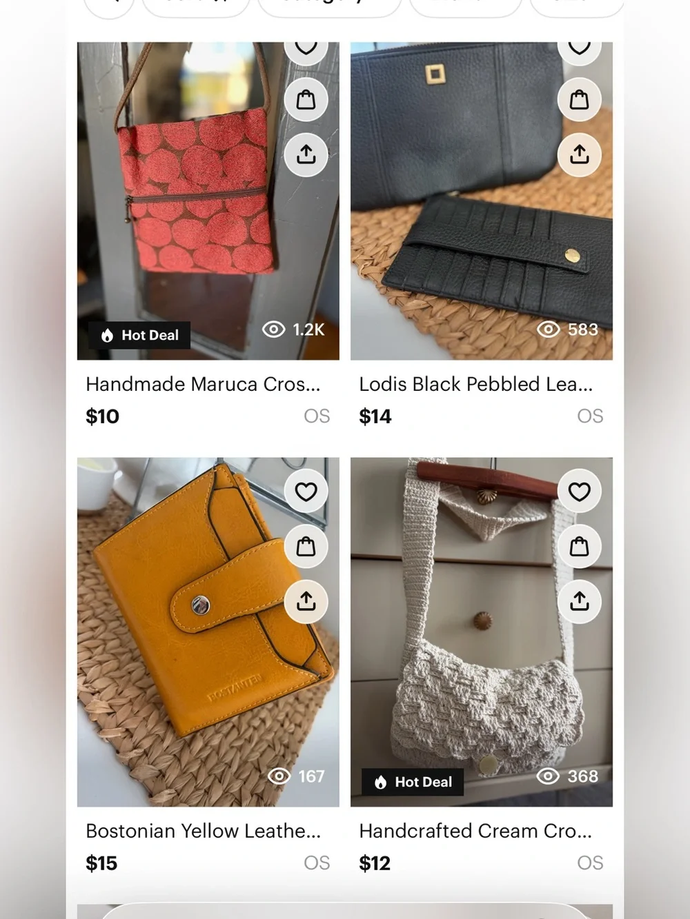 2 for $15 Coach, HOBO, Bostonian, Espadrille, Bags & Wallets